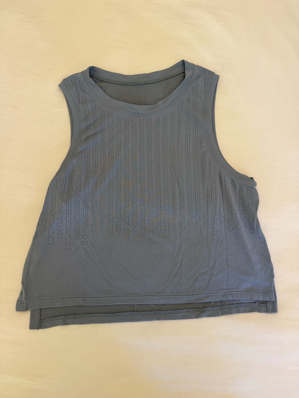 lululemon athletica Gray Perforated Athletic Tank